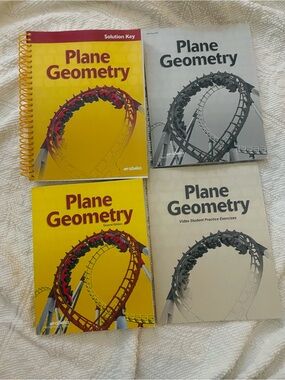 Abeka plane geometry student textbook and teacher keys NEW
